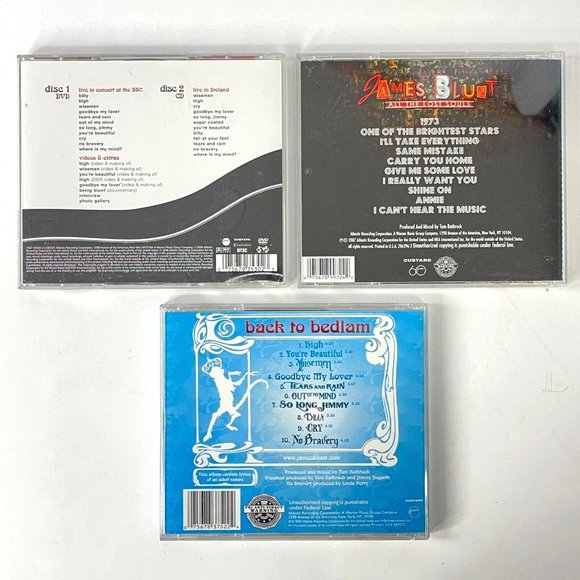 James Blunt 3 CD Bundle Bedlam + Chasing Time Live DVD + Lost Souls 2005-2007 - Picture 3 of 3